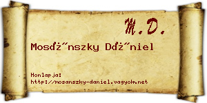 Mosánszky Dániel névjegykártya